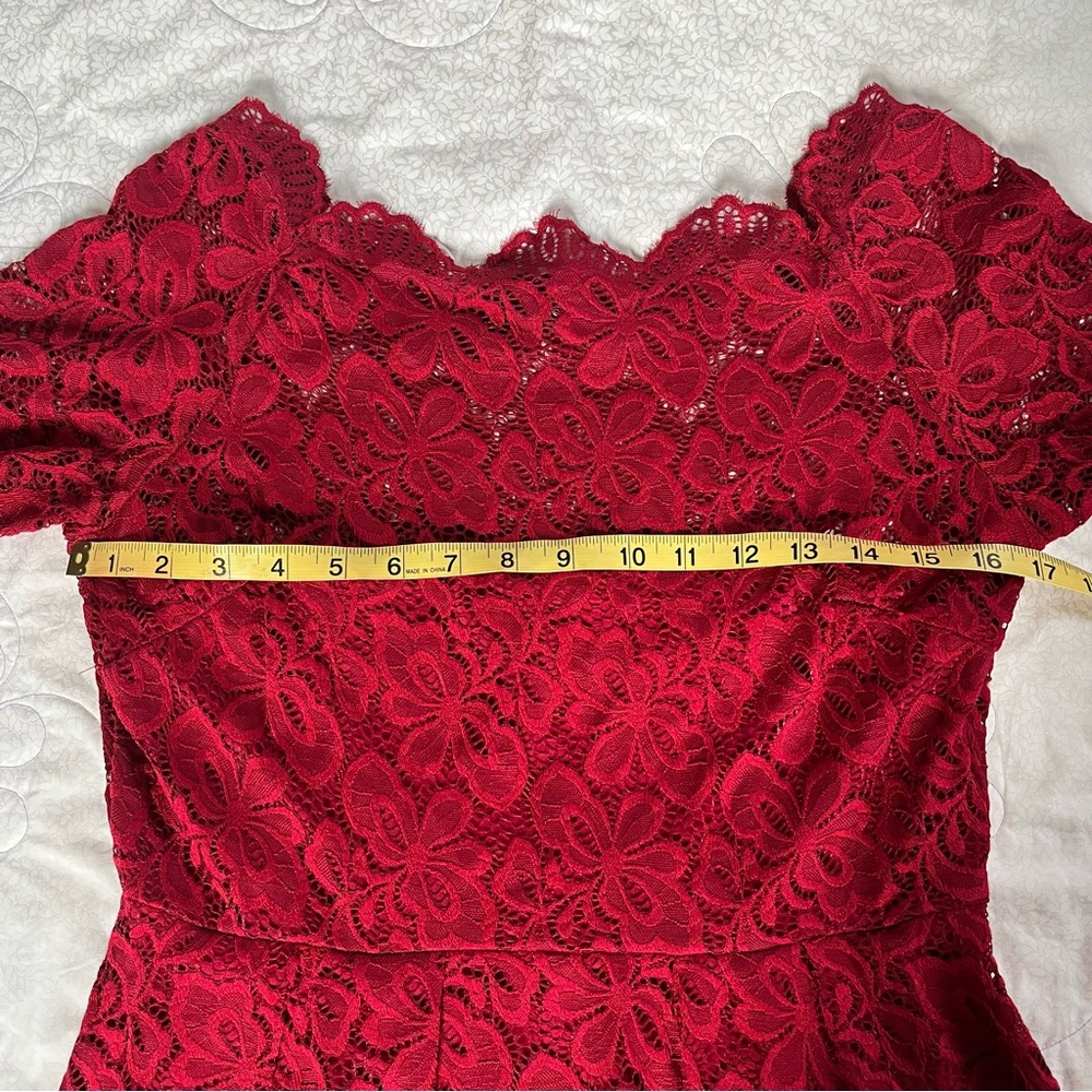 Miusol women’s red lace dress size large - Picture 5 of 6